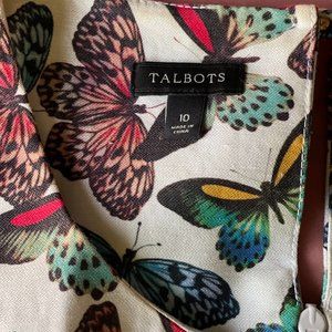 Talbots Size 10 Butterfly Dress